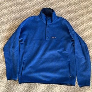 Patagonia Blue Quarter Button Sweater XL